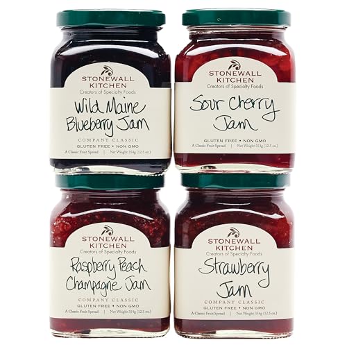 Stonewall Kitchen Jam Collection Jams 12 5 oz jars 4 Piece - Stonewall Kitchen Official Imagery - 1