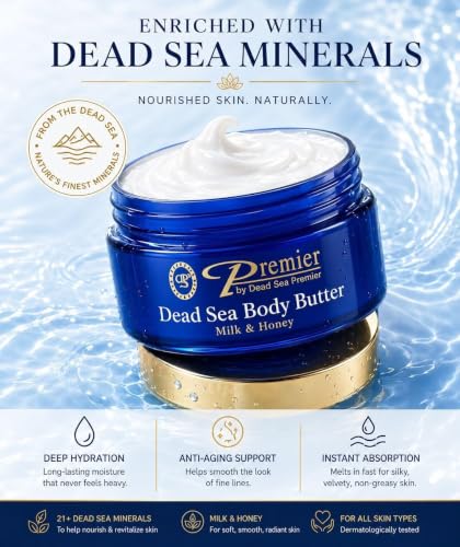 Premier Dead Sea Anti-Aging Body Cream - Milk & Honey 5.95 Fl Oz - Product Imagery