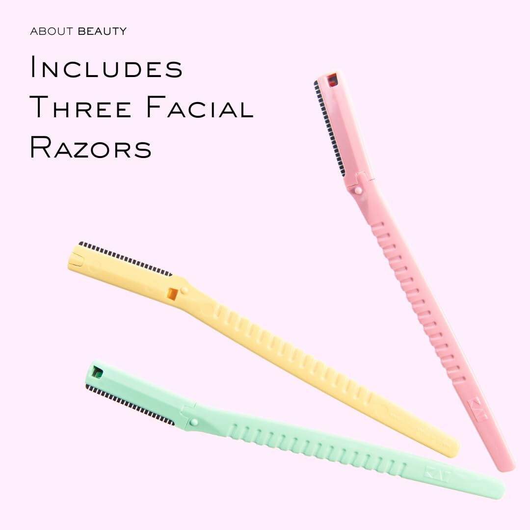 About Beauty Face N Brow 3 manual grooming razors for hair removal, with precision blades for facial and brow grooming.