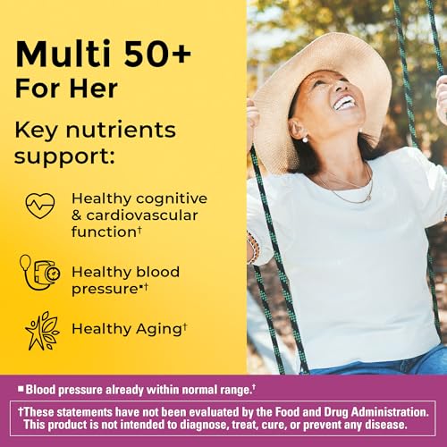 Nature Made Multivitamin for Women 50+ No Iron, 90 Tablets - Product Imagery
