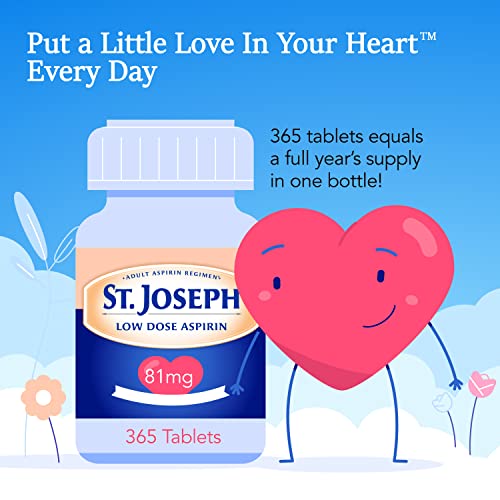 St. Joseph Aspirin Pain Reliever (NSAID) 81mg, Enteric Safety - Product Imagery