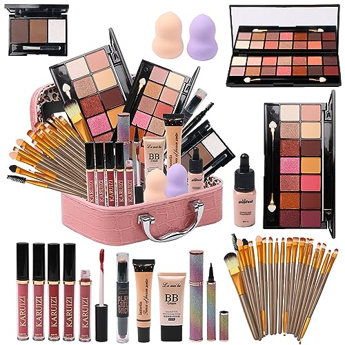 MTDXILTAI All in One Makeup Kit for Makeup storage bag 2X14 Colors Eyeshadow Palette Liquid Foundation Eyeliner Pencils 