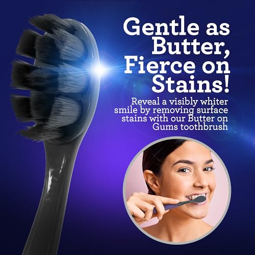 GuruNanda Butter on Gums Charcoal Toothbrush - 8000+ SoftexTM - Product Imagery