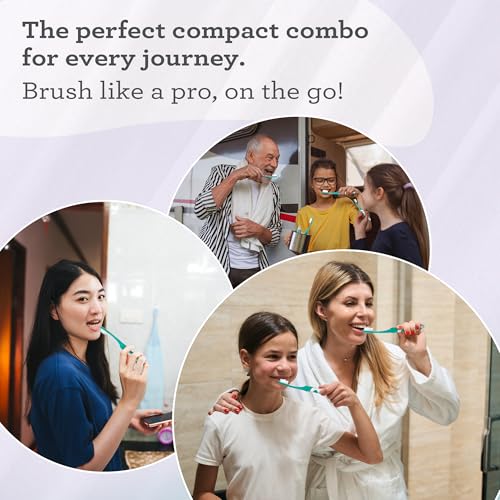 GuruNanda Folding Travel Toothbrush with Hydroxyapatite - Product Imagery