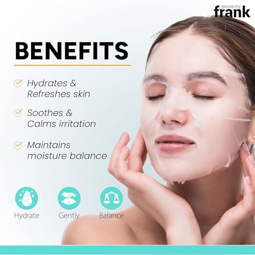 Excuse My Frank Hydro Calming Sheet Mask Korean Skincare for - Product Imagery