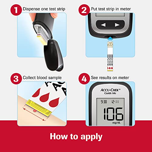 Accu-Chek Guide Me Glucose Monitor Kit for Diabetic Blood Sugar - Product Imagery