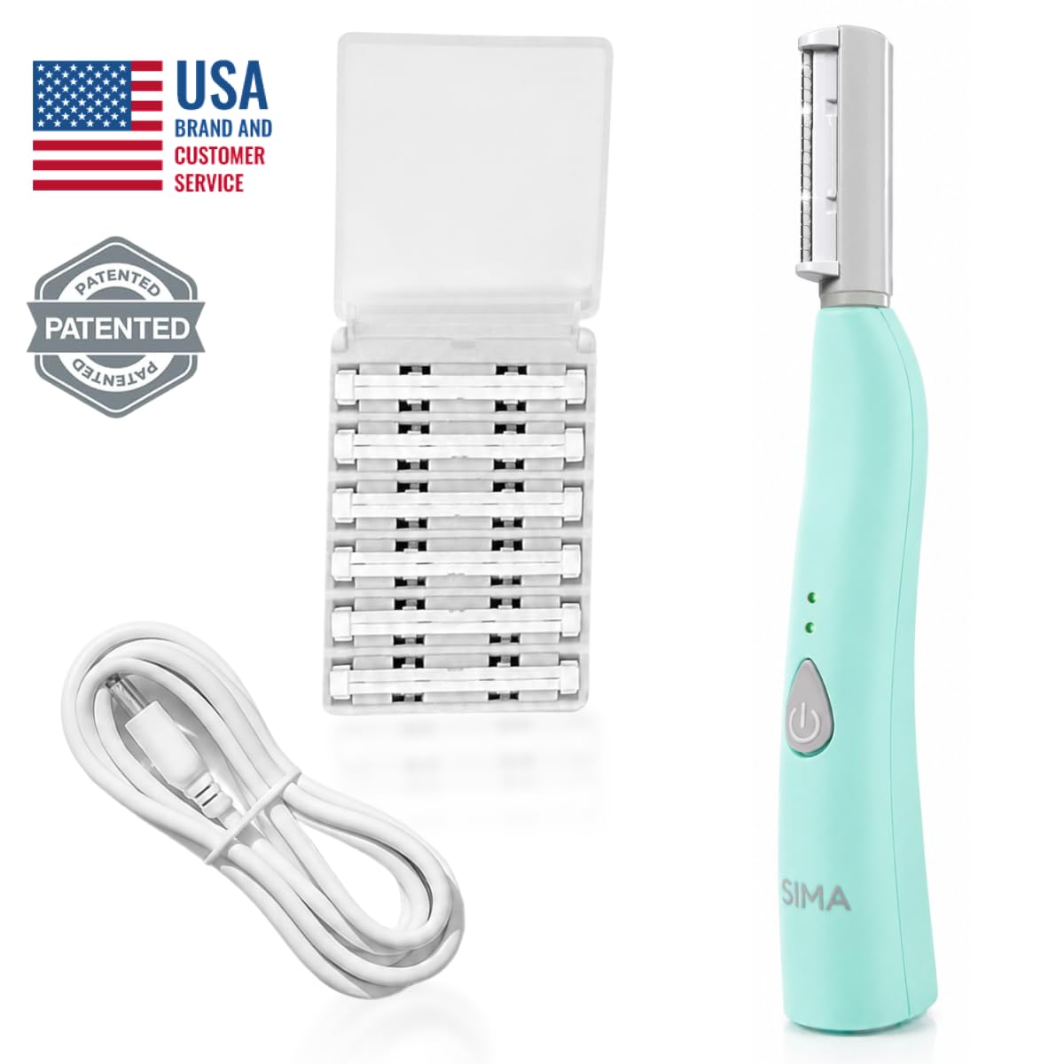 SPA SCIENCES - SIMA Patented Sonic Dermaplane Razor for Women Face – close-up detail