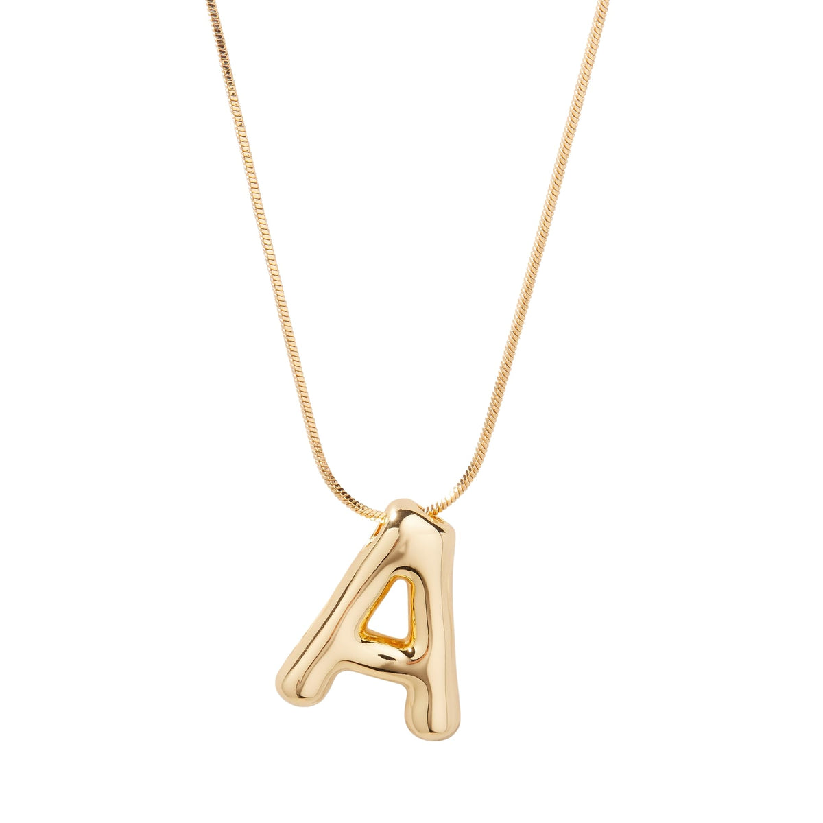 Brook & York Pippa Bubble Initial Pendant - Hypoallergenic 14K Gold-Plated Brass - Initial Jewelry - Women's Necklaces -