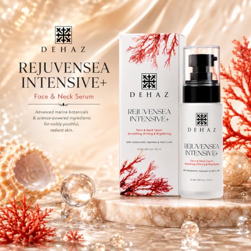 DEHAZ RejuvenSea Face & Neck Serum - Astaxanthin & Peptides - - Product Imagery
