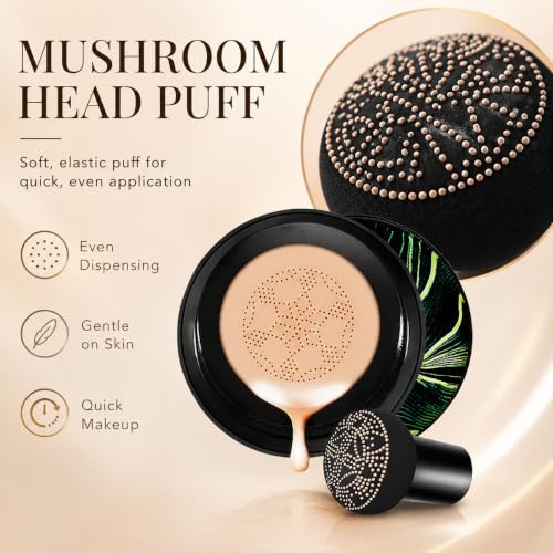 Moisture Air Cushion CC Cream with Mushroom Puff, Natural Color - Product Imagery