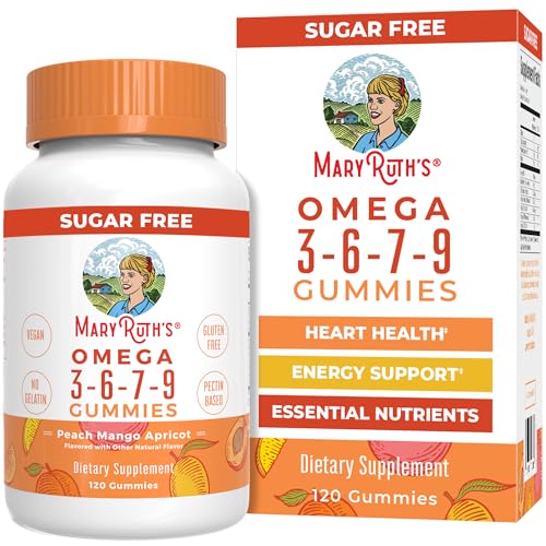 MaryRuth's Vegan Omega 3 6 7 9 Gummies, No Fish Taste, Up to 4 - Product Imagery