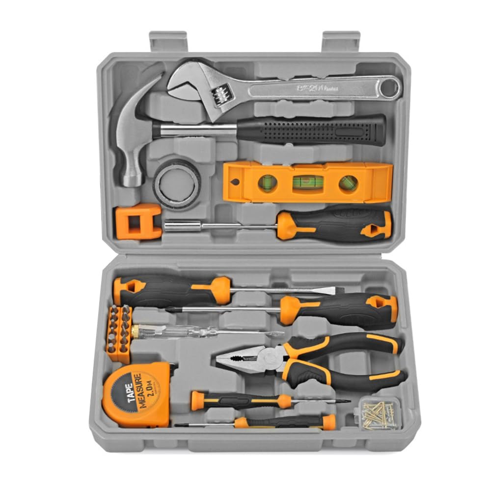 Psytfei 59 PCS DIY Household Tool Kit Portable Magnetic Hand Tool Set for Home Garage Office Repairs Maintenance Tools w