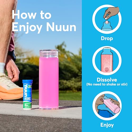 Nuun Sport Electrolyte Tablets Mixed Flavors, GF & Vegan, 4 Pack - Product Imagery