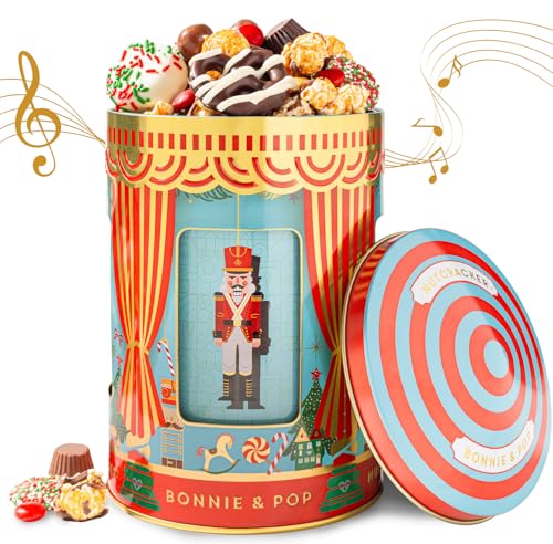 Christmas Gift Basket Cookie Candy Musical Rotating Box - BONNIE AND POP Official Imagery - 1