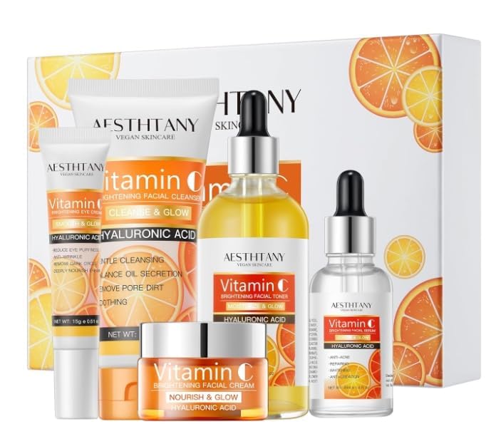 Vitamin C Skin Care Set For Women , 5-In-1 Moisturizing - Product Imagery