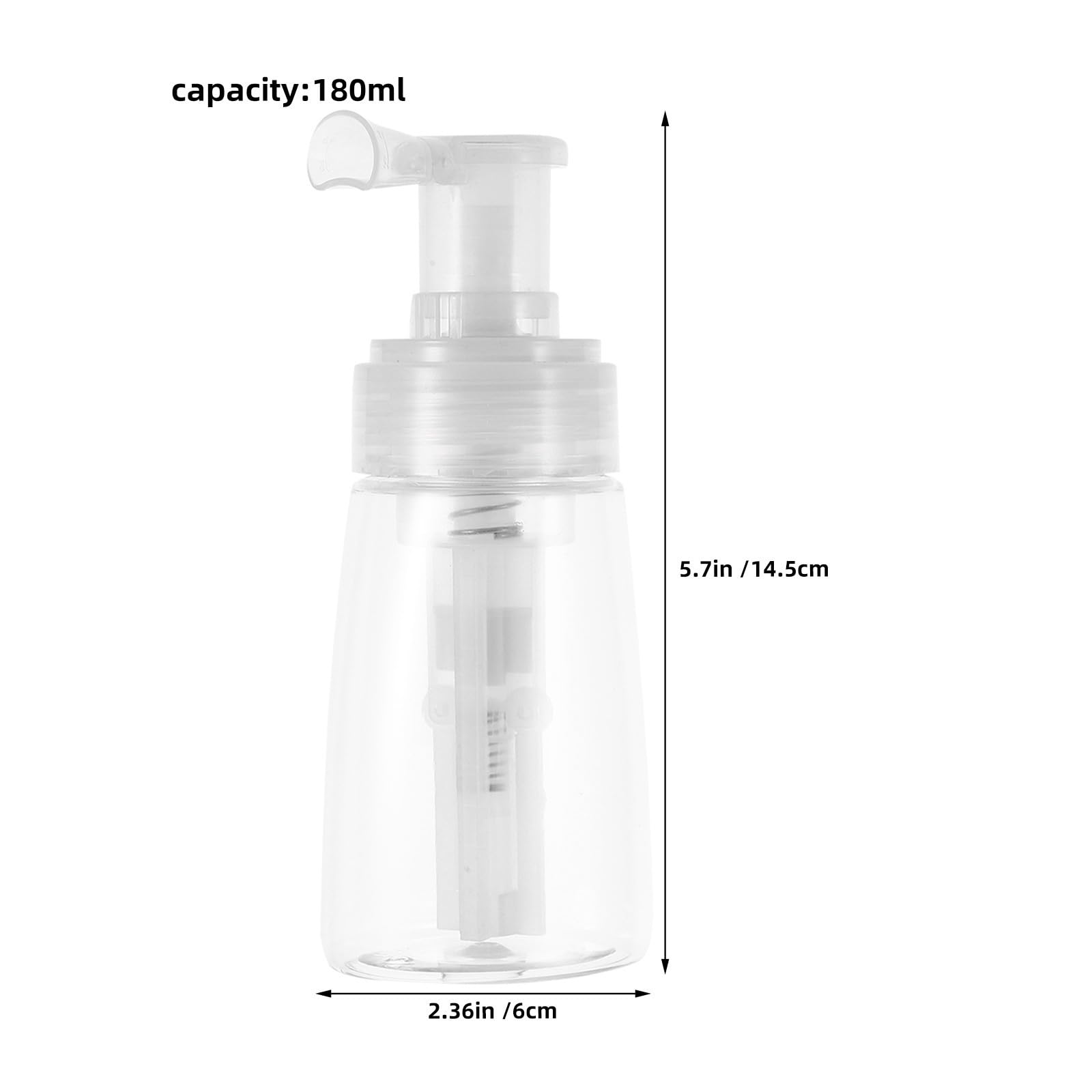 Yardwe 2pcs Refillable Powder Spray Bottle 180ml Plastic Sprayer
