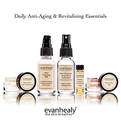 evanhealy Balancing Ritual | Rose Skin Care Set | 5 Piece Travel - Product Imagery