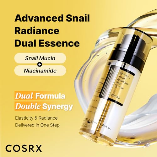 COSRX Snail Mucin 74% + Niacinamide 5% Dual Face Serum, 2.7 oz - Product Imagery