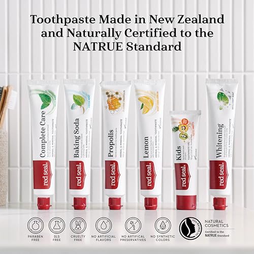 Red Seal Fluoride Free Toothpaste - Baking Soda - Herbal & - Product Imagery