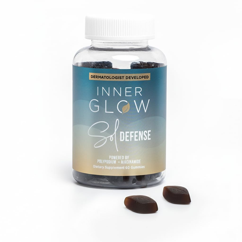 Inner Glow Sol Defense Gummies – Dermatologist & Plastic Surgeon-Formulated Skin Resilience Vitamin Supplement with Poly