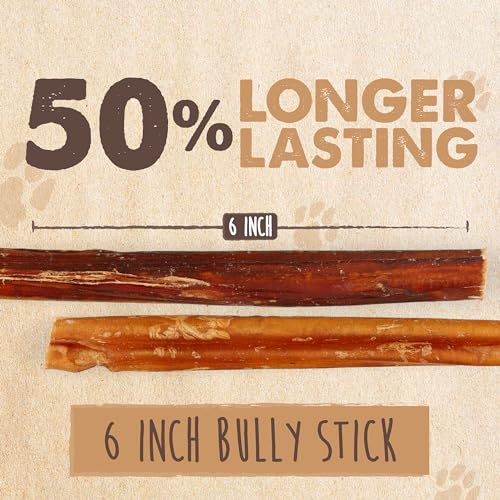 Mighty Paw Naturals Bully Sticks for Small, Medium & Large Dogs, - Product Imagery