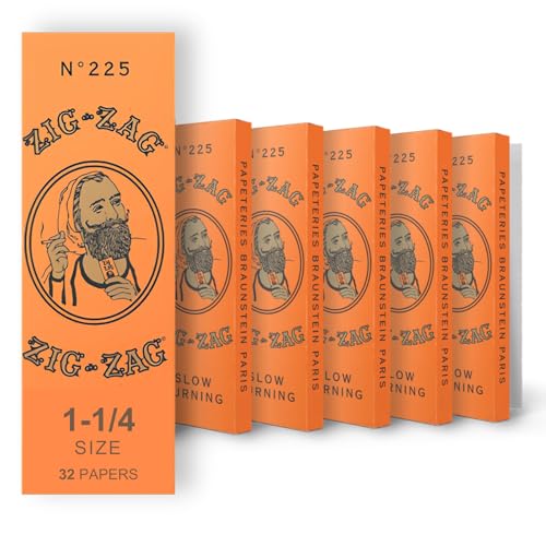 ZIG-ZAG Rolling Papers French Orange 1 1/4 6 pack - Product Imagery