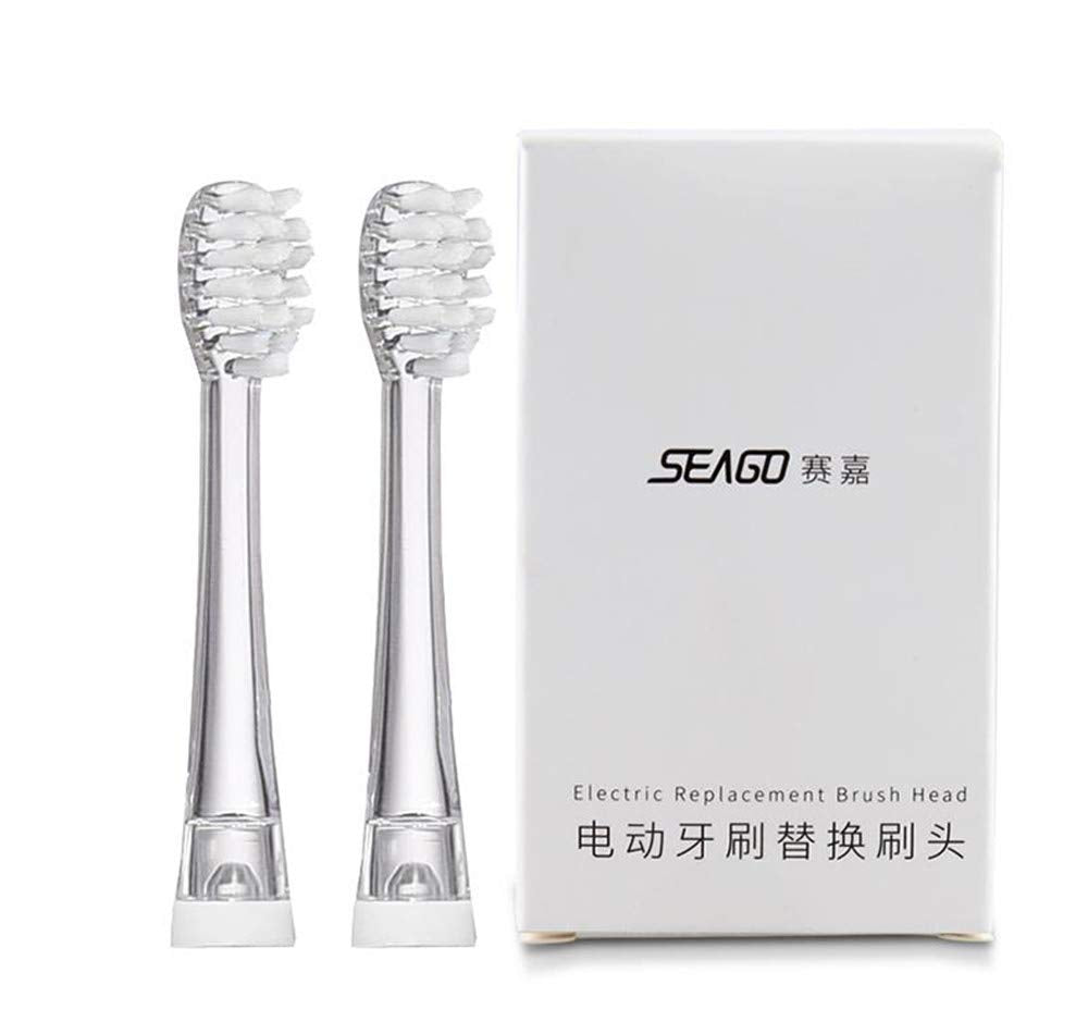 SEAGO kids electric toothbrush replacement heads with soft bristles designed for gentle cleaning and suitable for children's oral care.