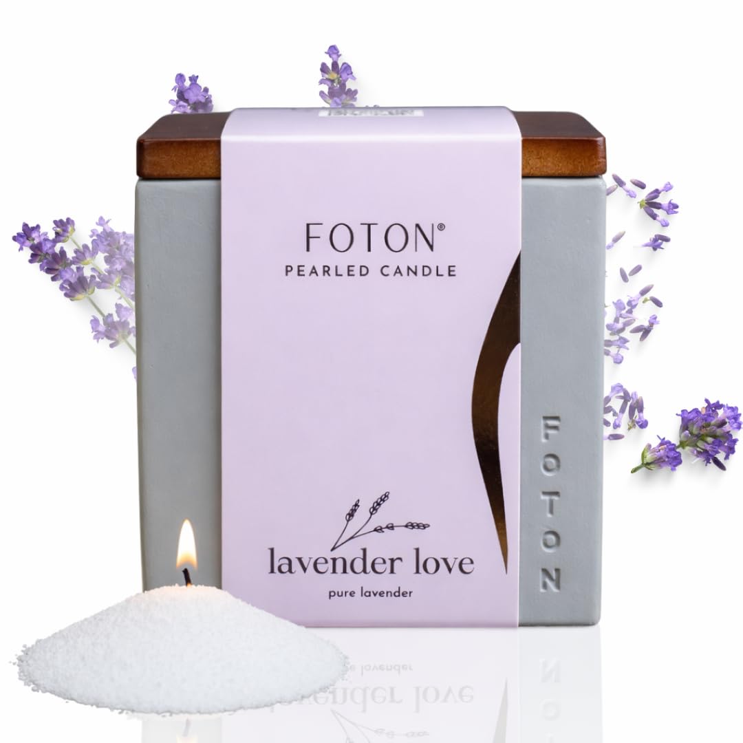 Foton 16 Oz Jar Candles Pearled Candle Sand with 15 Wicks, Lavender Scented – product photo (Candle Sets)