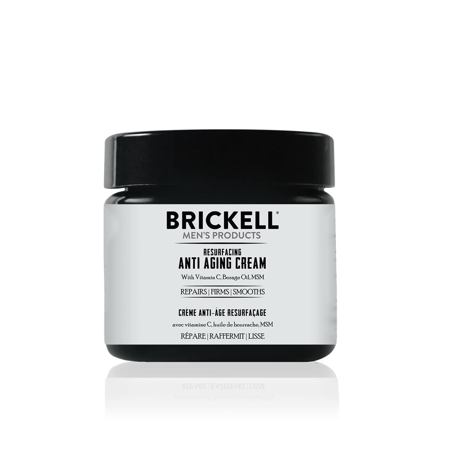 Brickell Men's Products Resurfacing Anti-Aging Face Cream For Men, Face Moisturizer For Wrinkles, With Vitamin C, Jojoba Oil, and Pro-Vitamin B5, 2 Ounce, Scented
