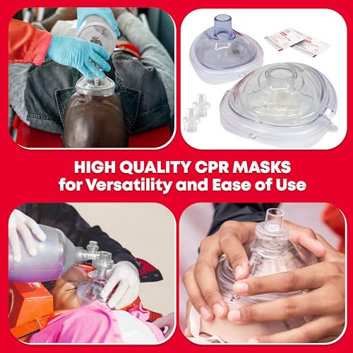 Adult and Infant CPR Mask Combo Kit – Includes 2 CPR Masks with - Product Imagery
