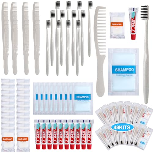 Hushee 48 Kits Homeless Hygiene Kits, Homeless Care Package, White