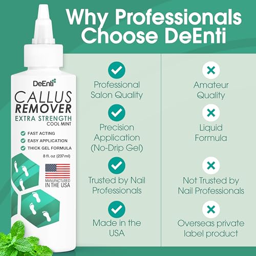 DeEnti Foot Callus Remover Gel, Dead Skin Remover for Feet, 8oz - Product Imagery