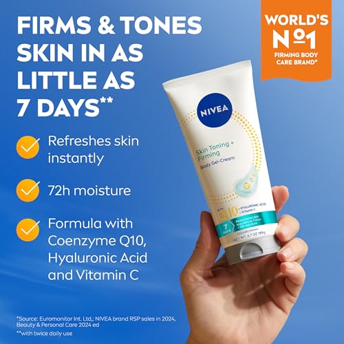 NIVEA Skin Firming & Toning Body Gel Cream with Q10, Hyaluronic - Product Imagery
