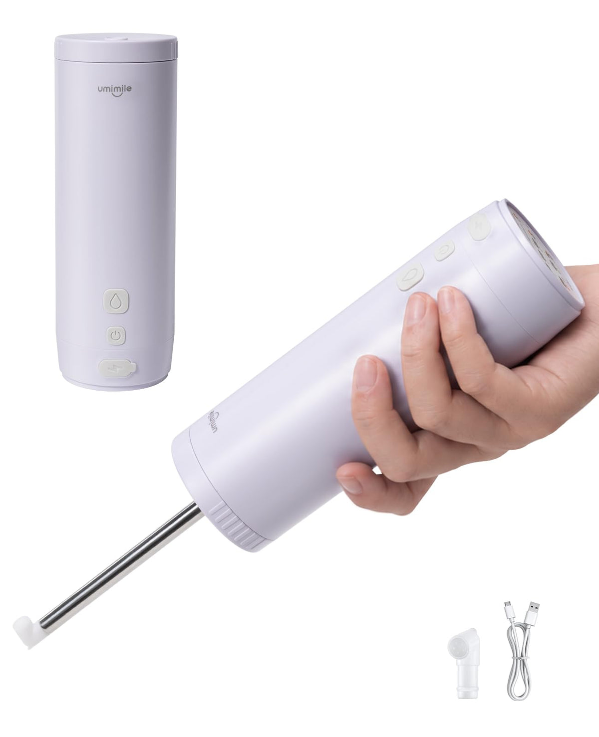 Umimile Portable Bidet, Rechargeable Travel Bidet with 2 Spray Modes, Gentler Water Flow & Quieter Operation, USB-C Hand