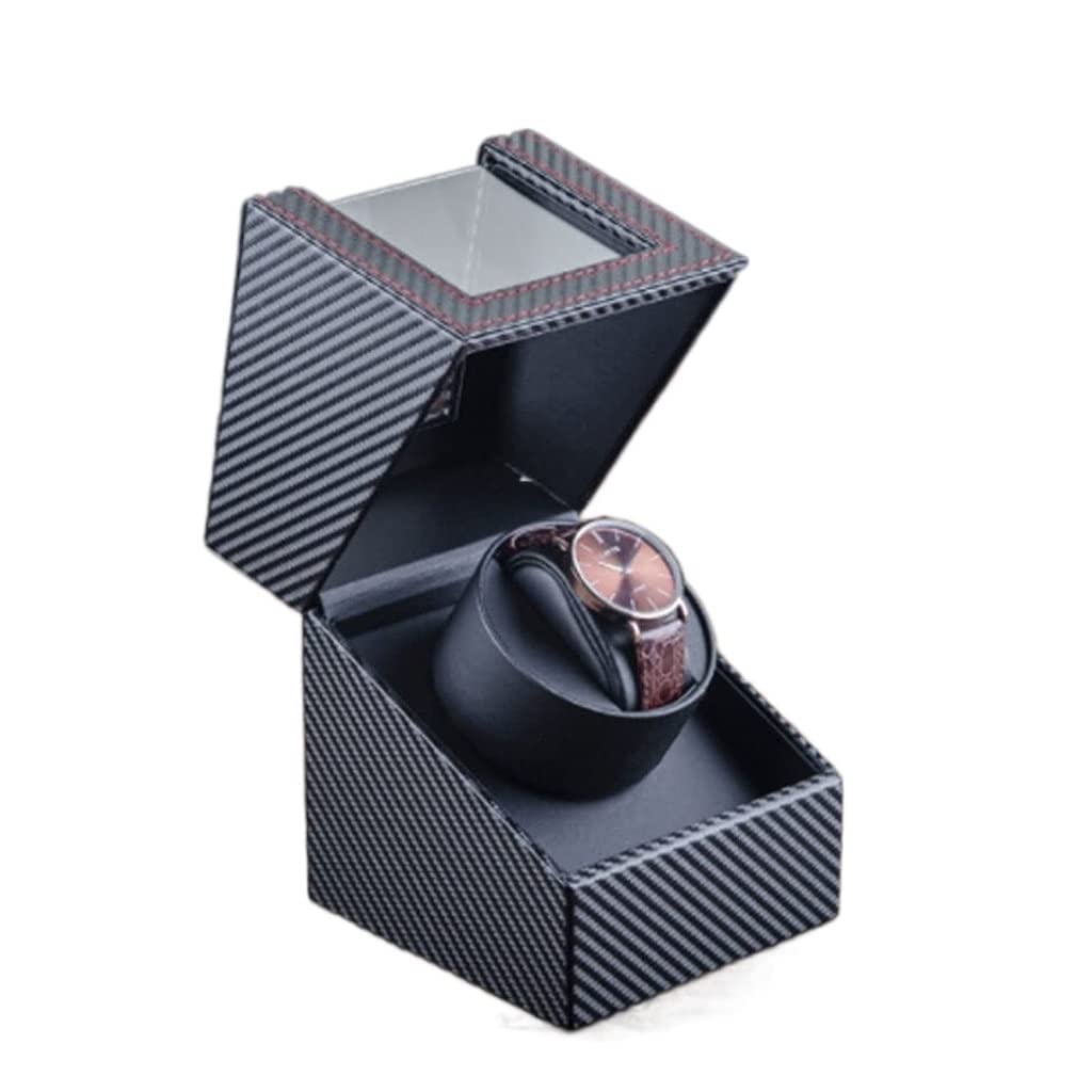 HAFUNE Watch Box Single For Men And Women Mechanical Watch Leather Storage Box With Rotary Table Shaker, Rechargeable Je