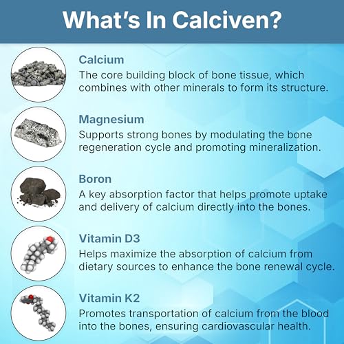 Calciven Natural Bone Support Supplement, Vegetarian, Gluten-Free - Product Imagery