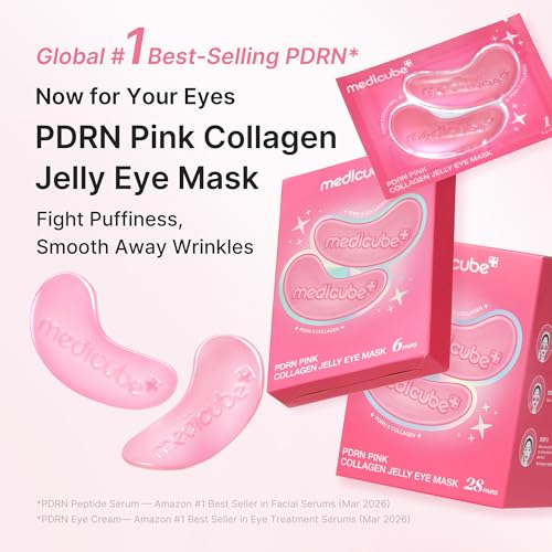 medicube Jelly Eye Mask PDRN Pink Collagen - Hydrogel Eye - Product Imagery