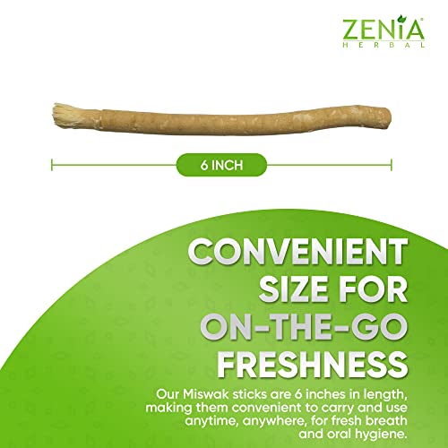 Zenia Sewak Natural Miswak Toothbrush - Vacuum Sealed Natural - Product Imagery