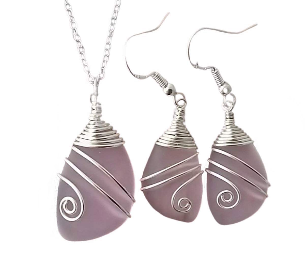 Handmade In Hawaii Wire Wrapped Sea Glass Necklace and - yinahawaii Official Imagery - 8