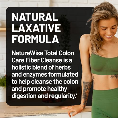 NatureWise Total Colon Care Fiber Cleanse - Natural Laxative - Product Imagery