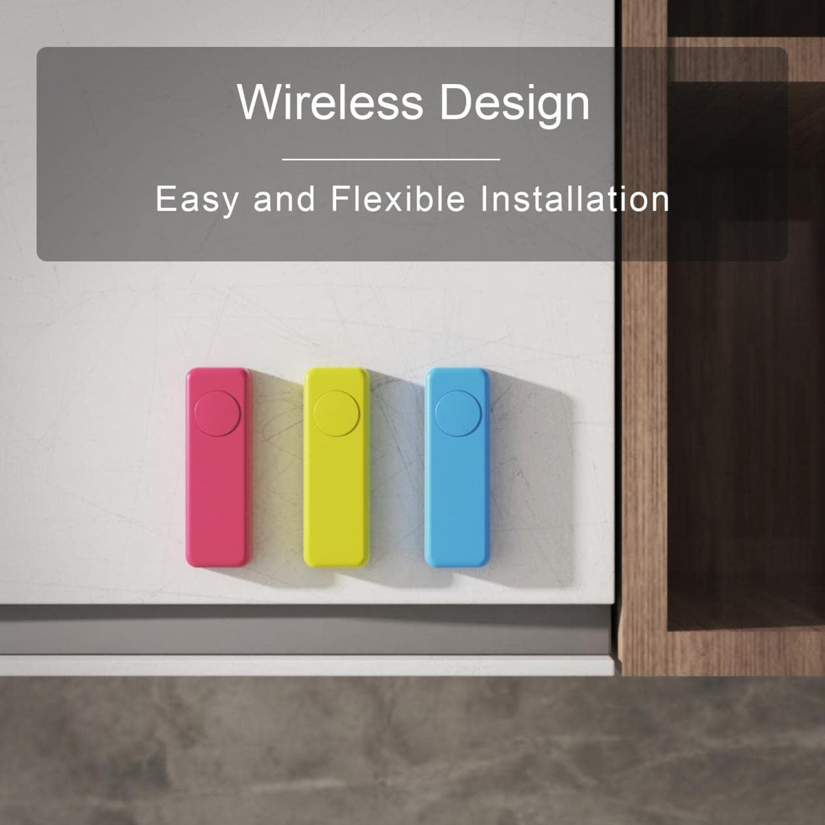 THIRDREALITY ZigBee Smart Button 3 Pack, Red Blue Yellow, 3-Way Remote Control, Require Zigbee hub, Work with SmartThing