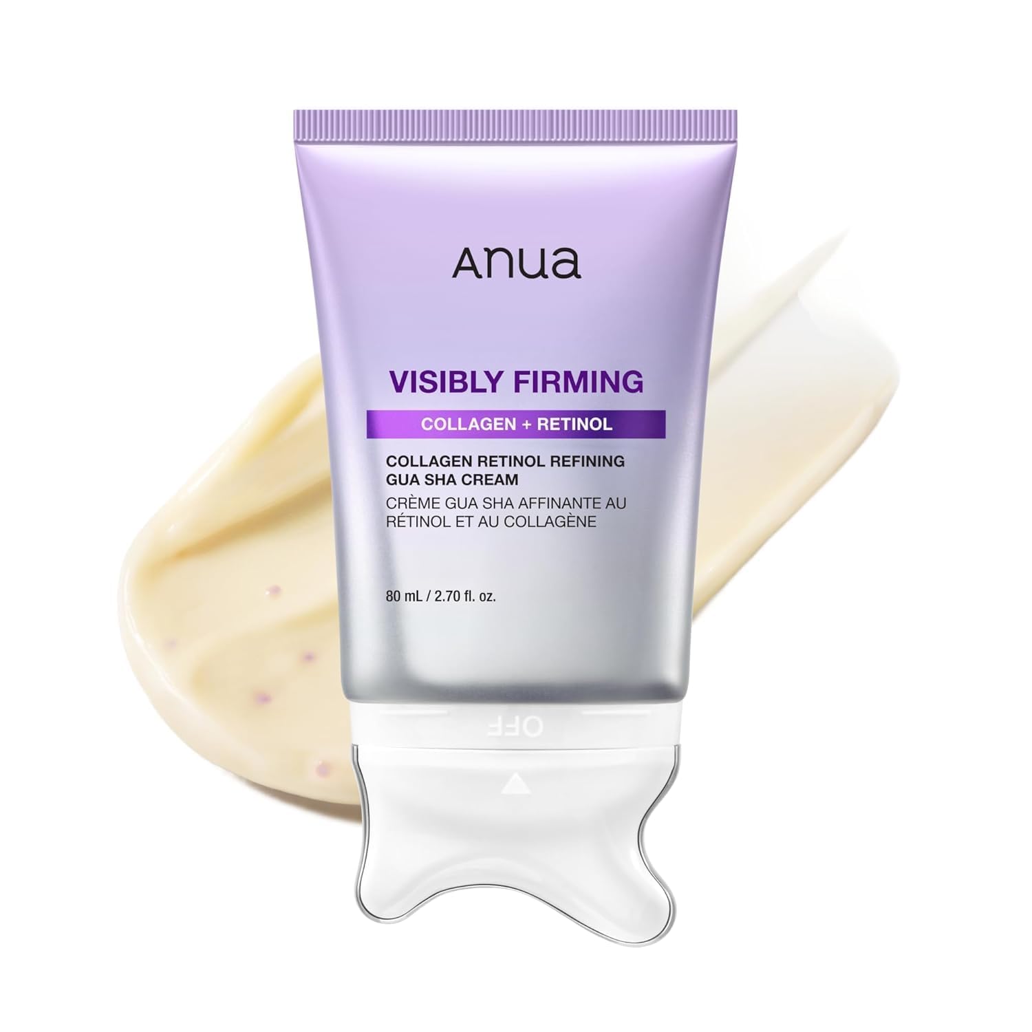 ANUA Collagen Retinol Refining Gua Sha Cream, 2.7 fl.oz | Neck - Product Imagery
