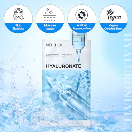MEDIHEAL Hyaluronic Acid Essential Face Sheet Mask, Deep - Product Imagery