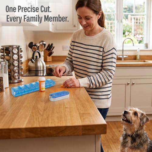 EQUADOSE Pill Splitter with Premium and Durable Aluminum Blades, - Product Imagery
