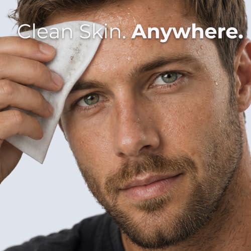 LIVAURA Retinol Face Wipes for Men - Facial Cleansing Wipes for - Product Imagery