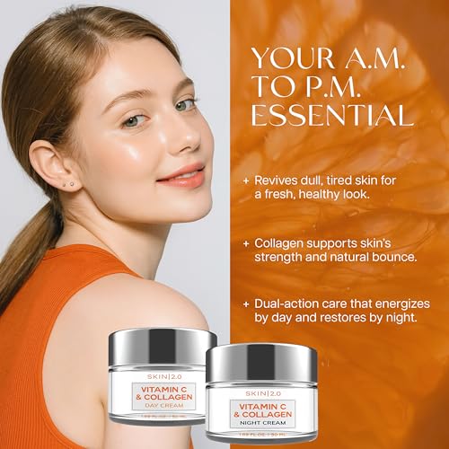 Skin 2.0 Vitamin C & Collagen Face Moisturizer – Anti Aging Day - Product Imagery