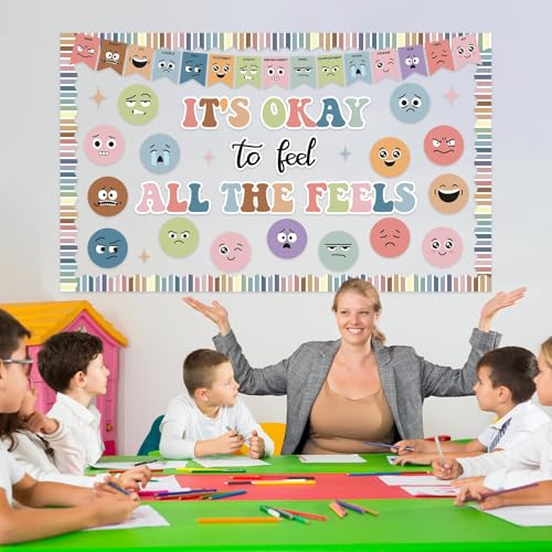 Boho Feeling Bulletin Board Set Mental Health Classroom - Product Imagery
