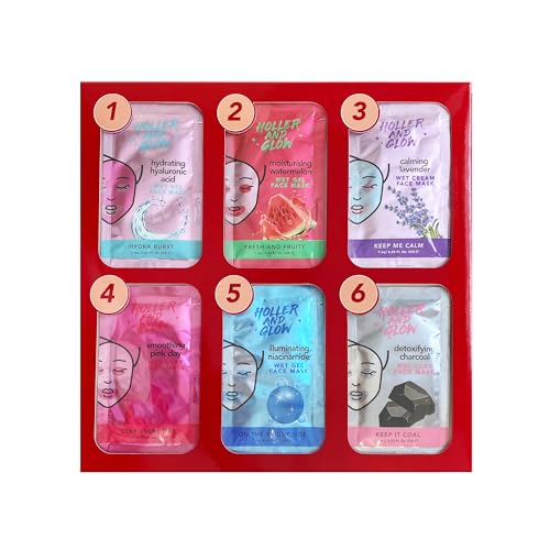 Holler And Glow 12 Days of Self Care Facial Mask Set, - Product Imagery
