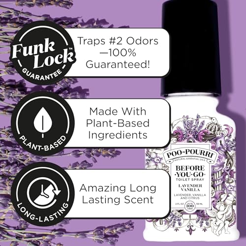 Poo-Pourri Before-You-Go Toilet Spray, Lavender Vanilla, 4 Fl Oz - Product Imagery