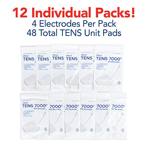 TENS 7000 Official TENS Unit Electrode Pads, 48 Pack, Premium - Product Imagery